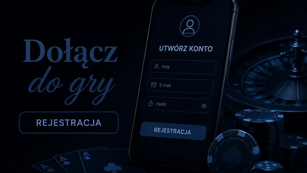 formularz rejestracji kasyna online na ekranie smartfona