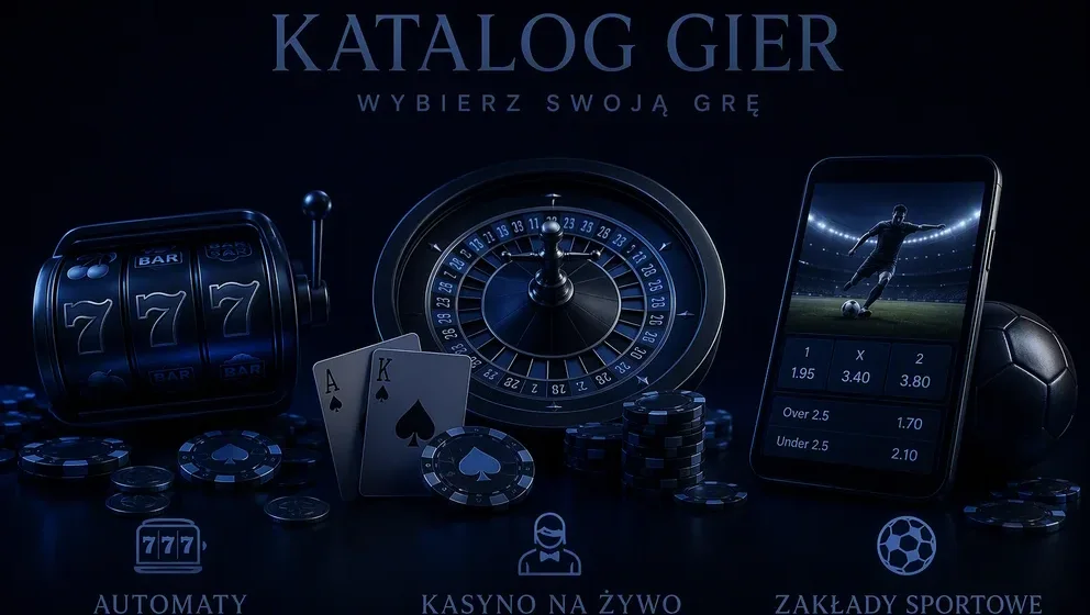 [siatka gier: automaty, live kasyno, zakłady sportowe]